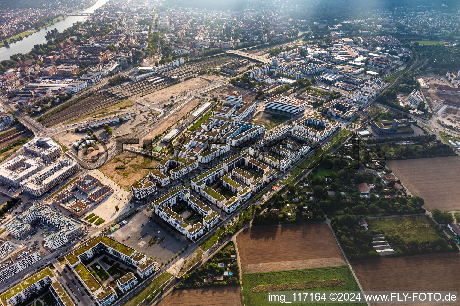 District Bahnstadt in Heidelberg in the state Baden-Wuerttemberg, Germany out of the air