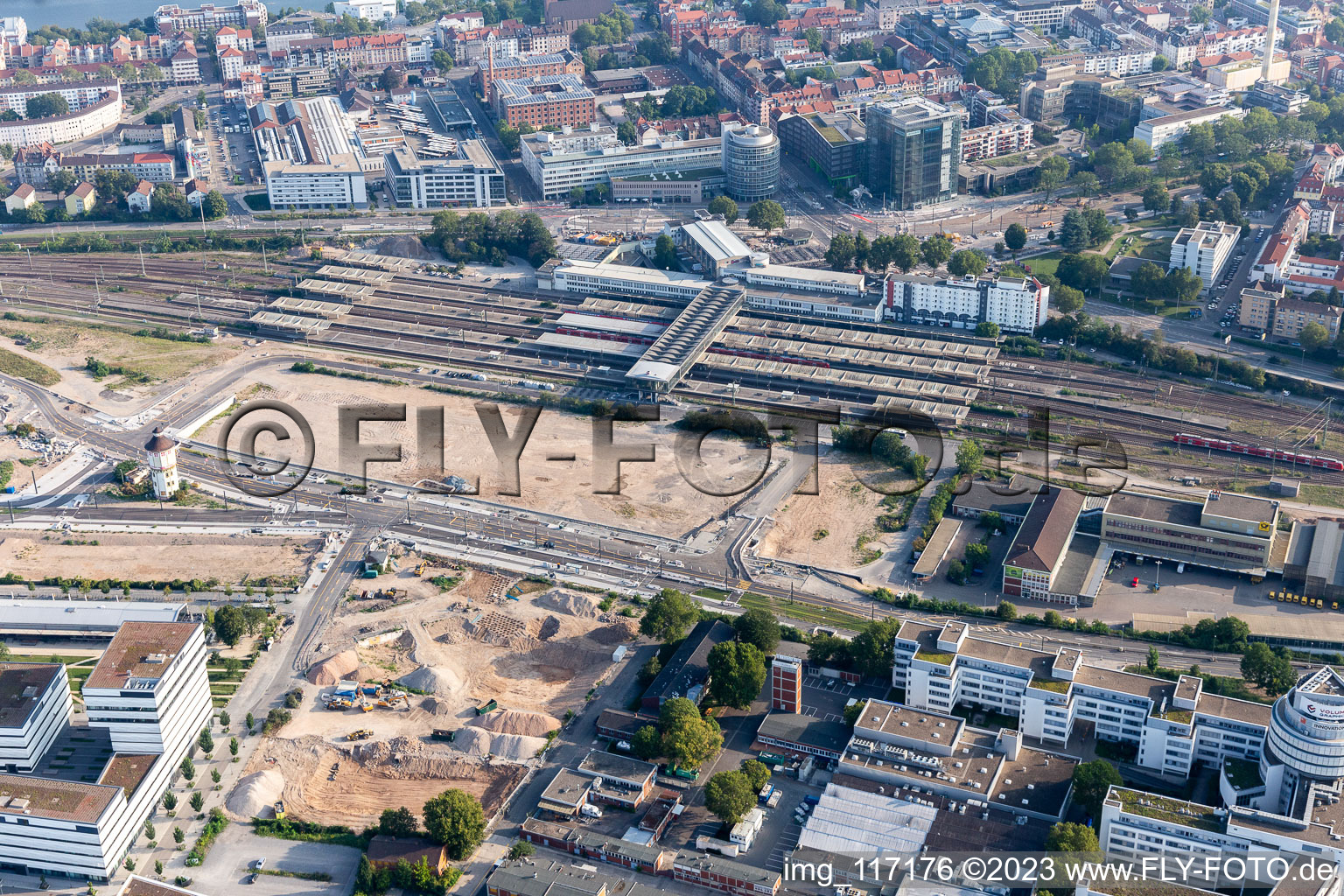 Central Station in the district Bahnstadt in Heidelberg in the state Baden-Wuerttemberg, Germany