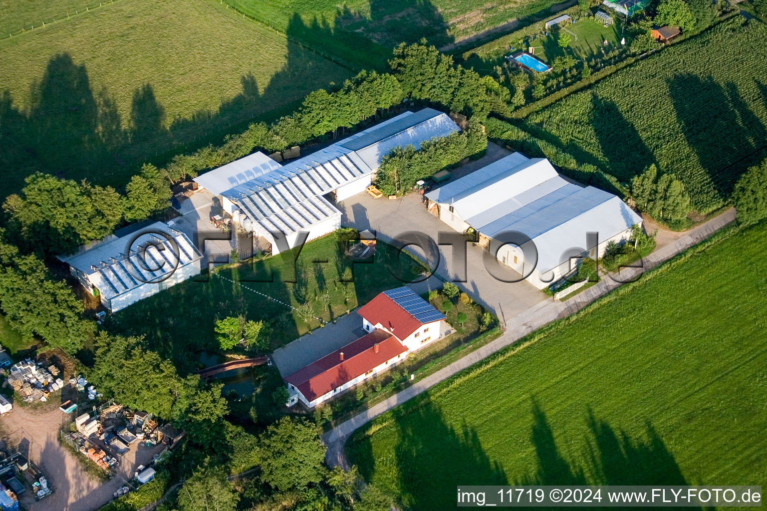 District Minderslachen in Kandel in the state Rhineland-Palatinate, Germany seen from a drone