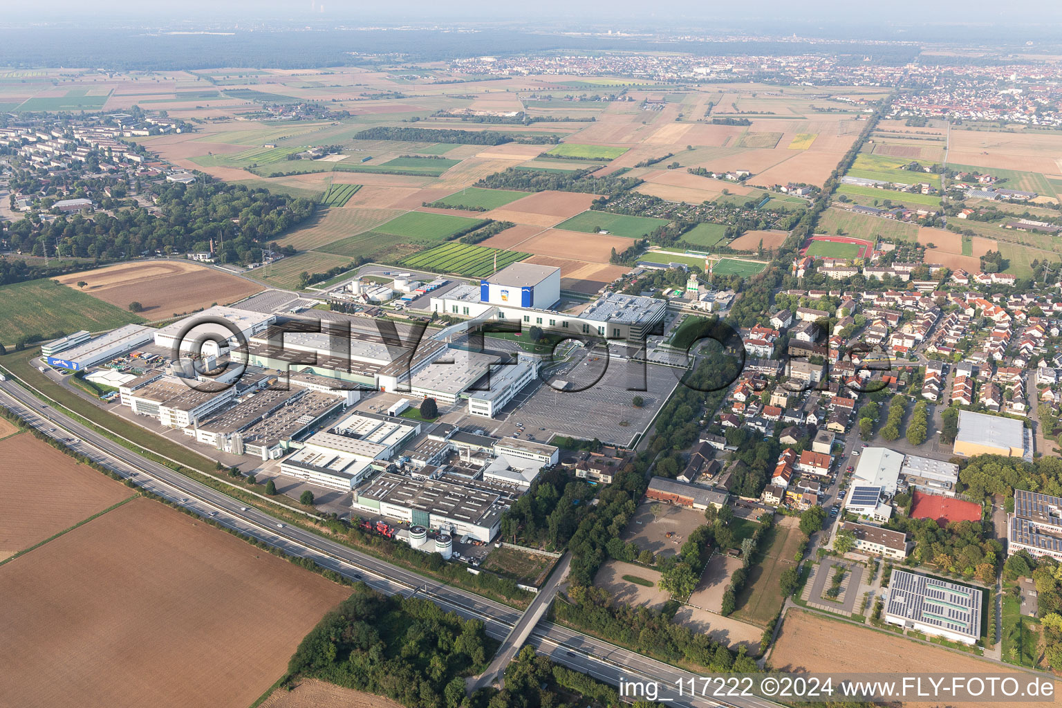 Aerial view of ADM WILD Europe in Eppelheim in the state Baden-Wuerttemberg, Germany