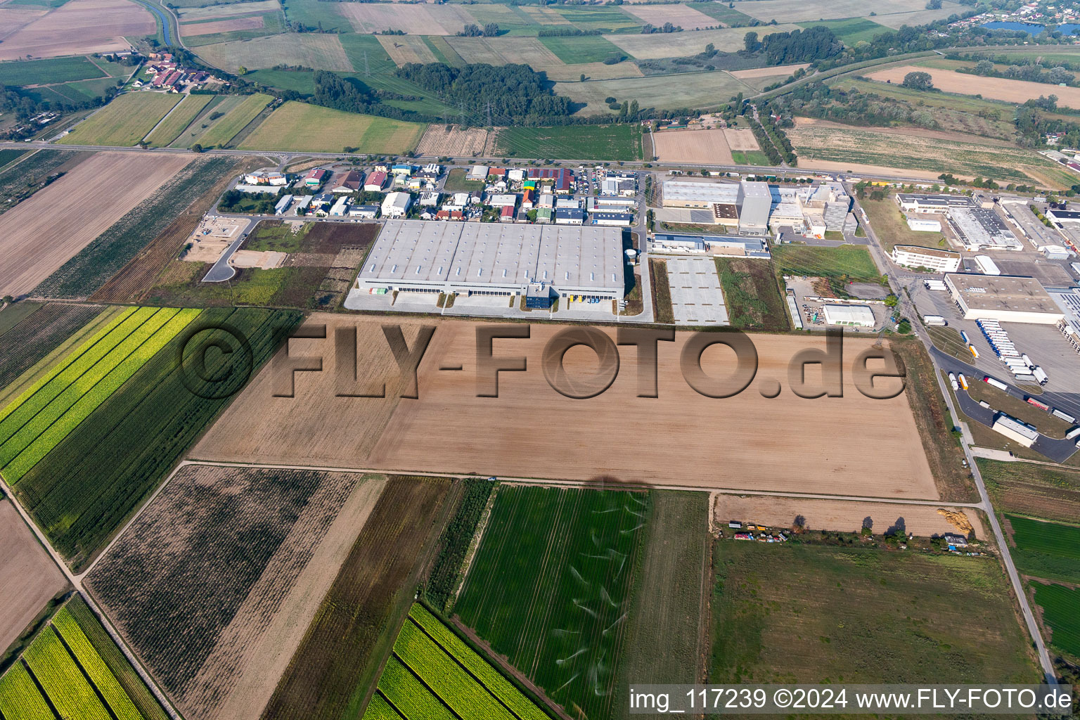 Commercial area in Ketsch in the state Baden-Wuerttemberg, Germany