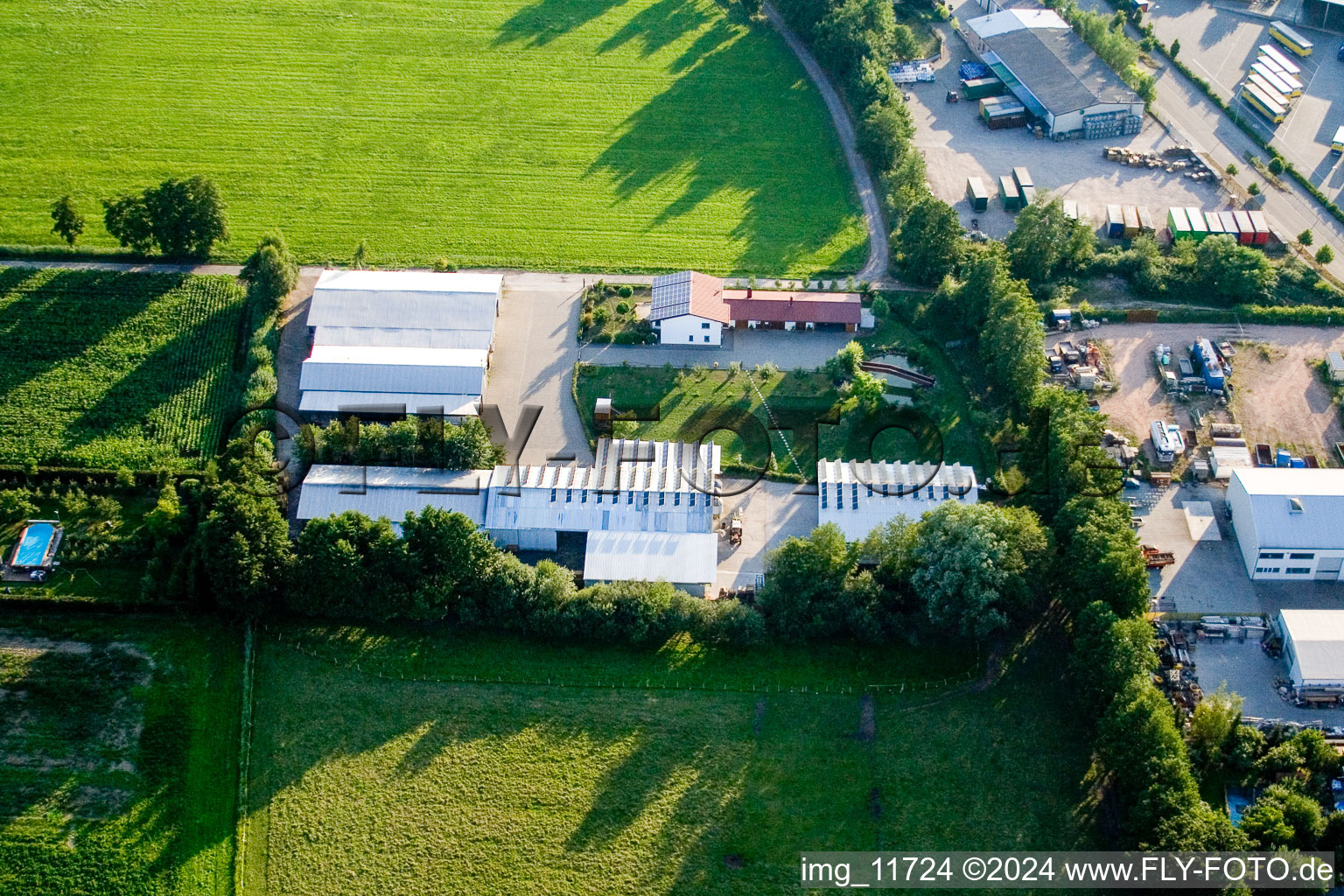 Aerial photograpy of District Minderslachen in Kandel in the state Rhineland-Palatinate, Germany