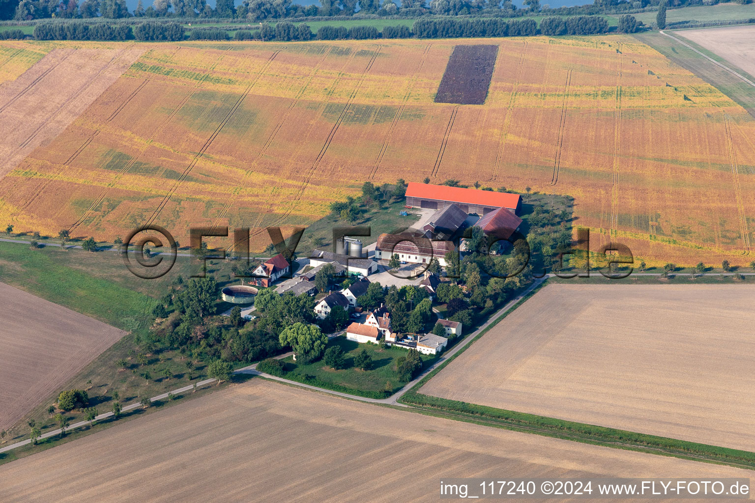 Drone image of Hockenheim in the state Baden-Wuerttemberg, Germany