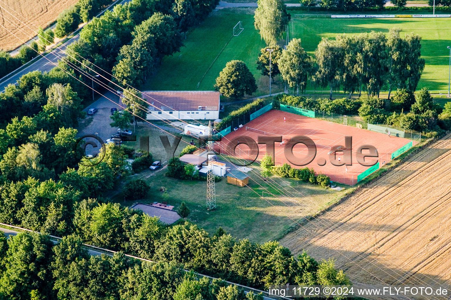 Tennis club SV 1965 in Erlenbach bei Kandel in the state Rhineland-Palatinate, Germany