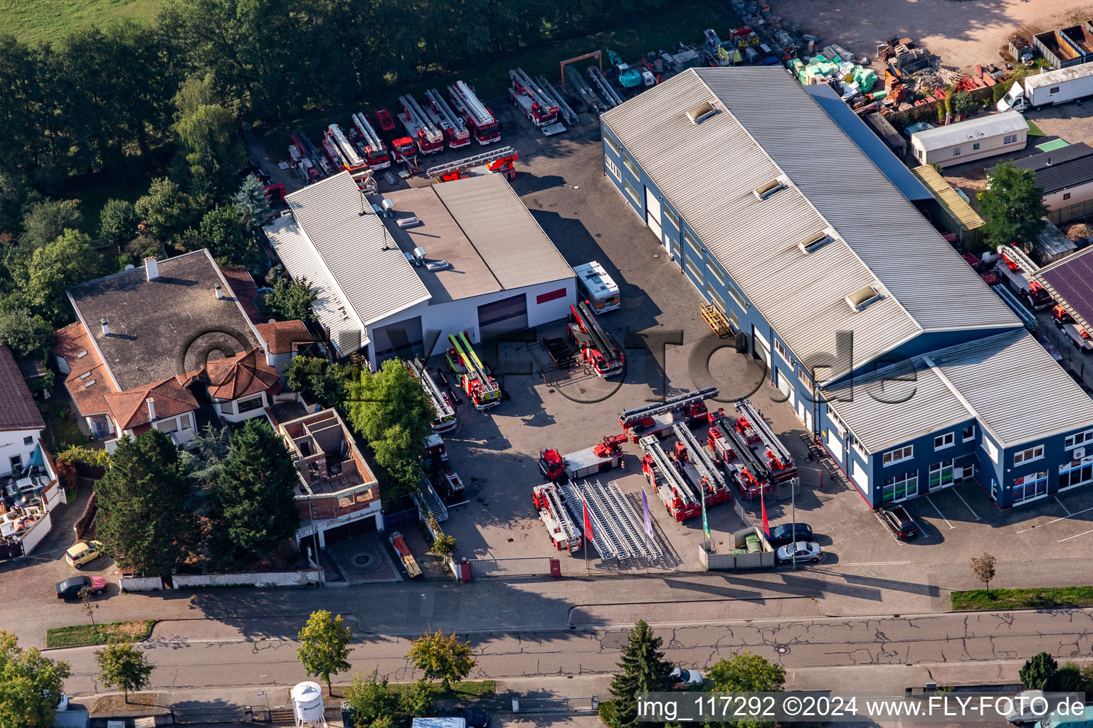 Horst Industrial Estate in the district Minderslachen in Kandel in the state Rhineland-Palatinate, Germany out of the air