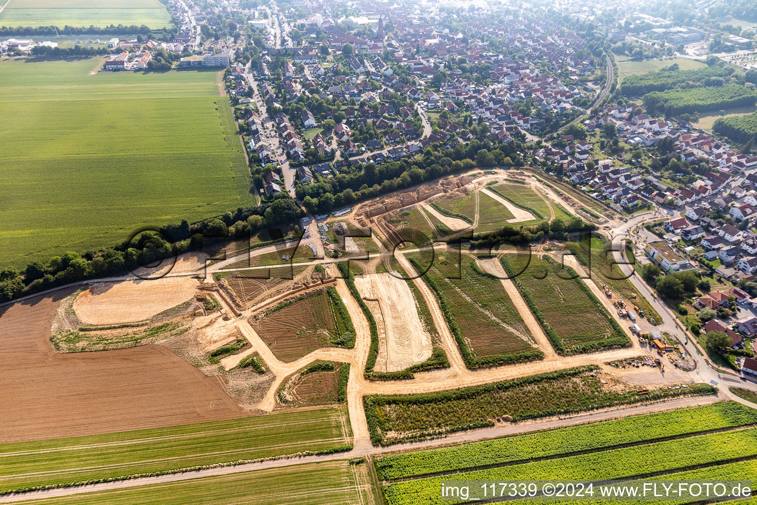 Aerial photograpy of New development area K2 development in Kandel in the state Rhineland-Palatinate, Germany