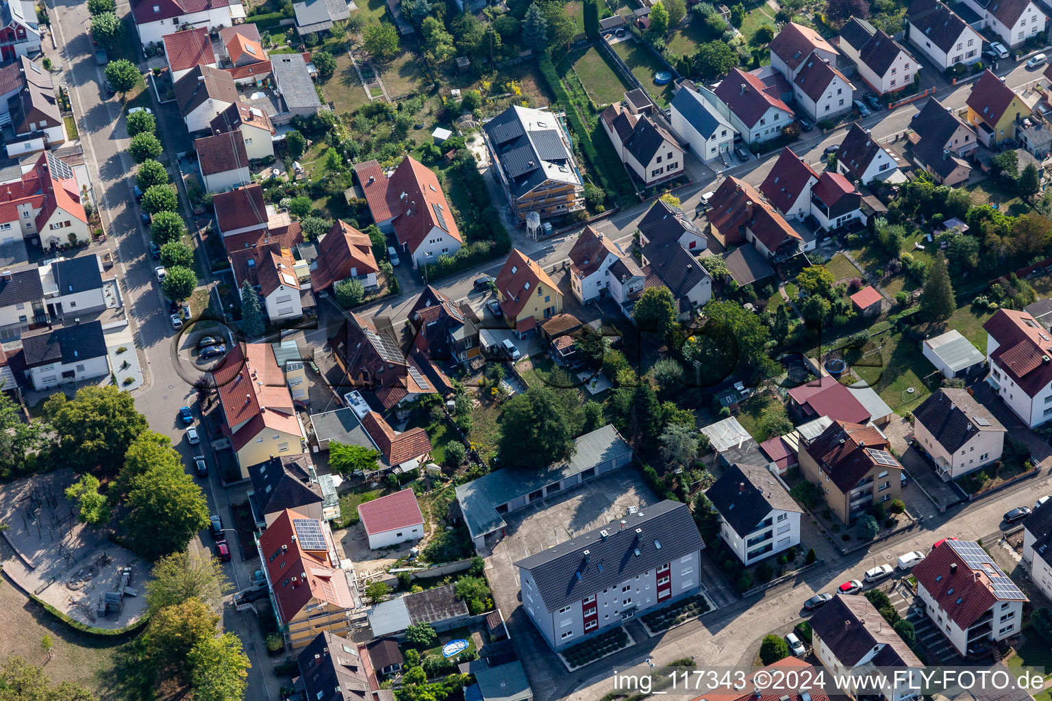 Aerial photograpy of Settlement in Kandel in the state Rhineland-Palatinate, Germany