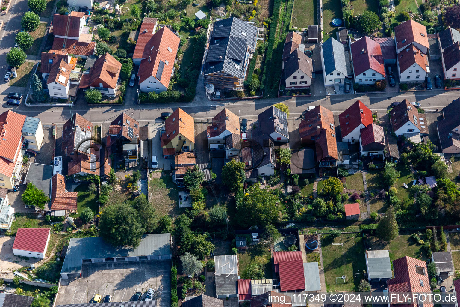 Bird's eye view of Settlement in Kandel in the state Rhineland-Palatinate, Germany