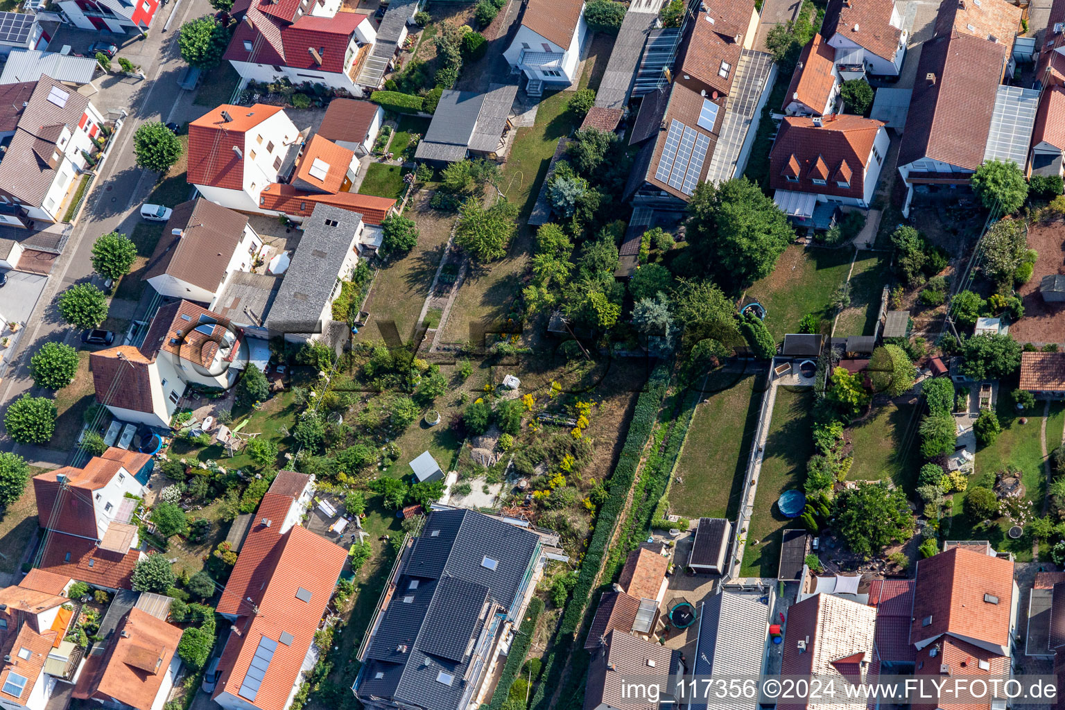 Settlement in Kandel in the state Rhineland-Palatinate, Germany seen from a drone