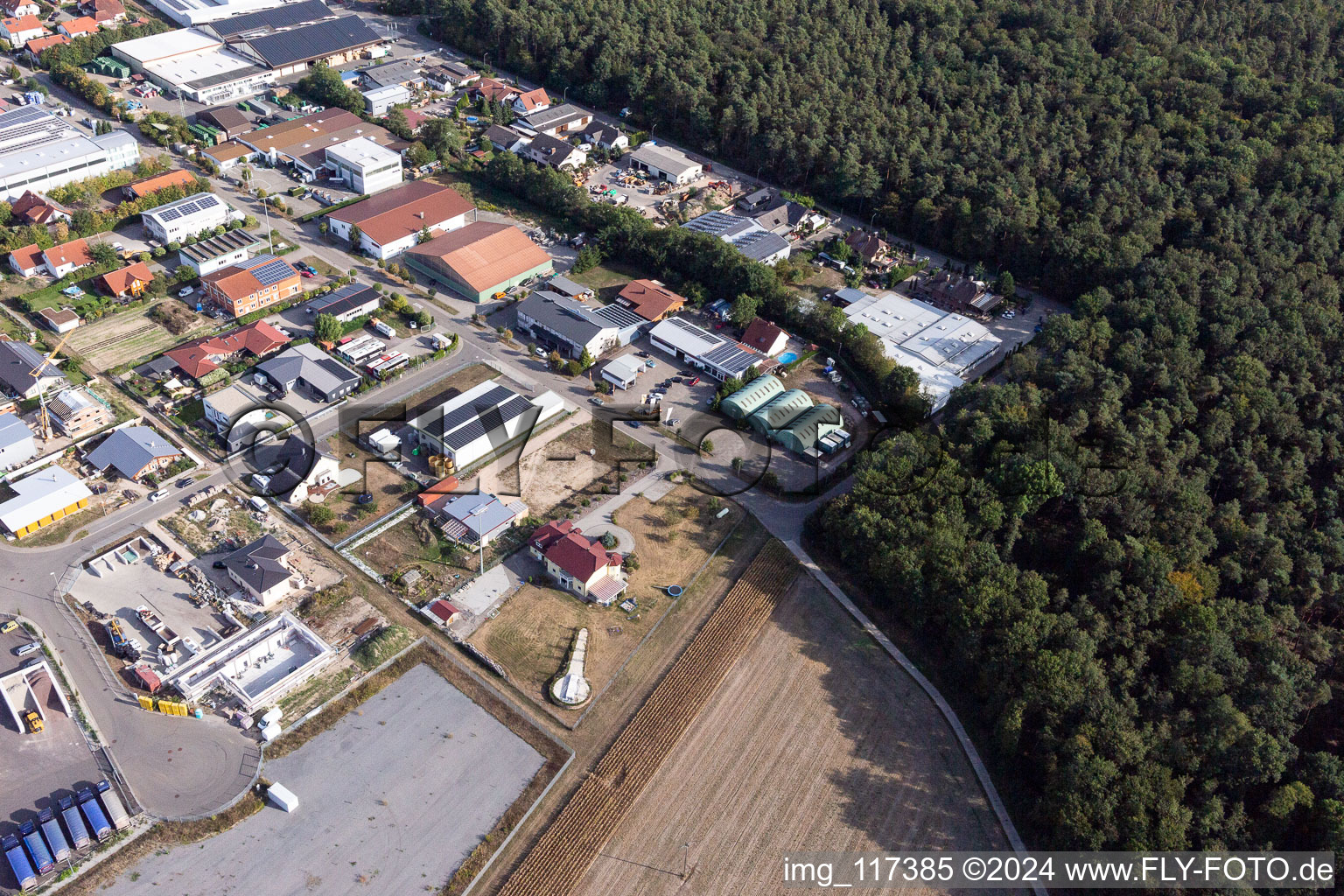 Hatzenbühl in the state Rhineland-Palatinate, Germany out of the air