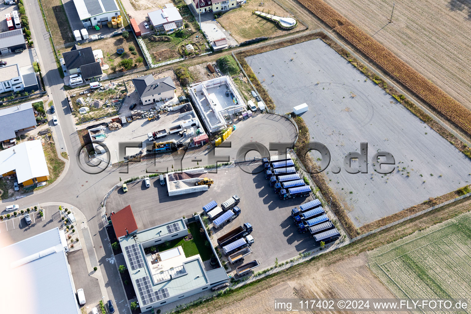 Industrial estate and company settlement in Hatzenbuehl in the state Rhineland-Palatinate, Germany
