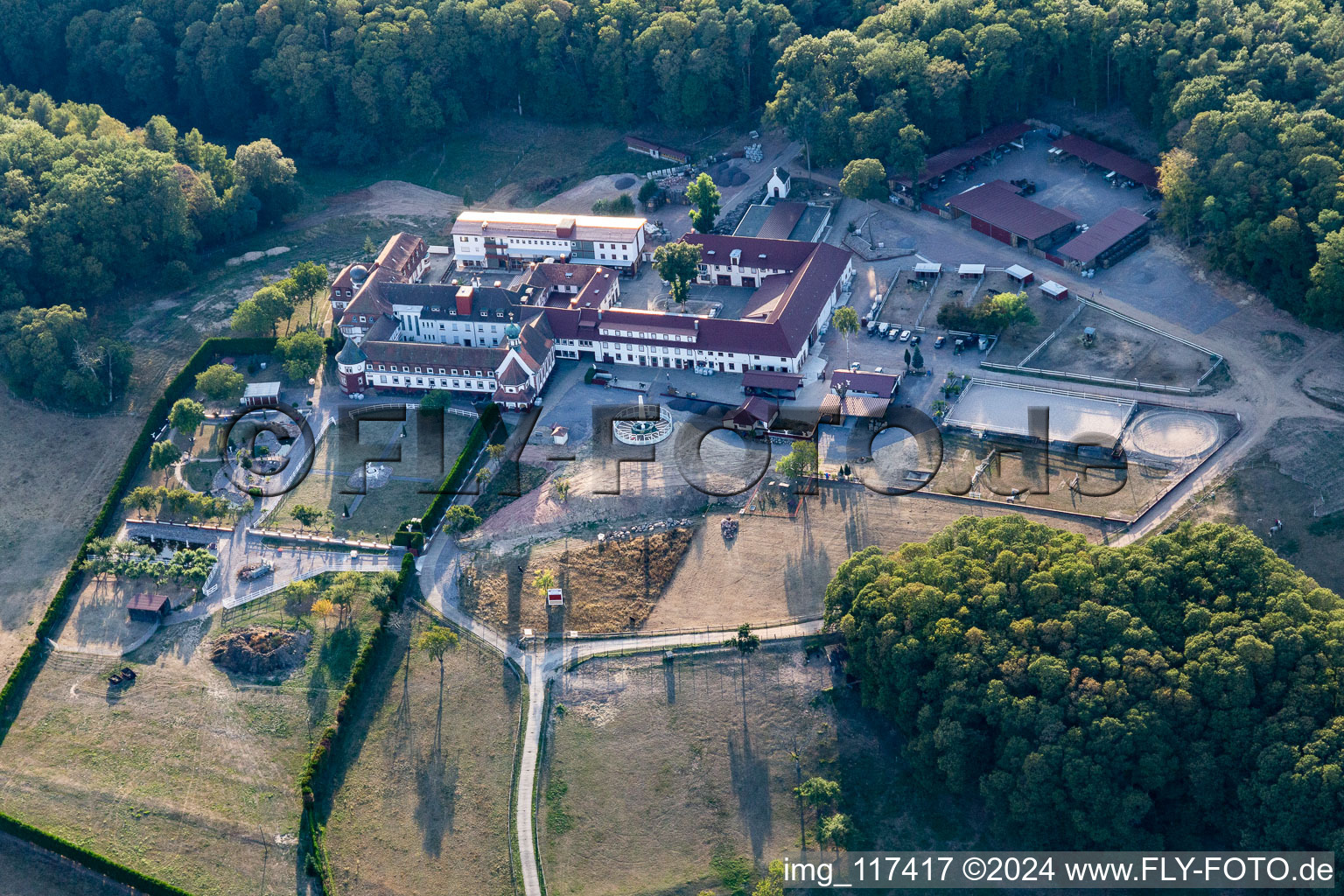 Aerial view of Bad Bergzabern in the state Rhineland-Palatinate, Germany