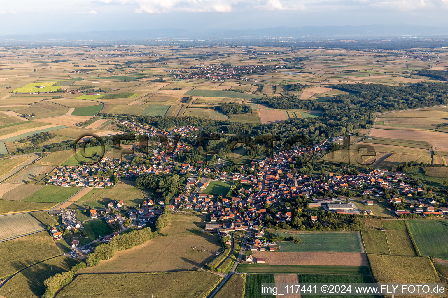 Drone recording of Wissembourg in the state Bas-Rhin, France