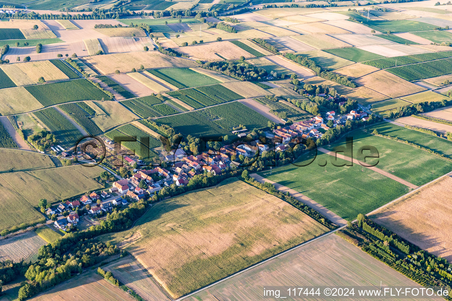 Vollmersweiler in the state Rhineland-Palatinate, Germany from a drone