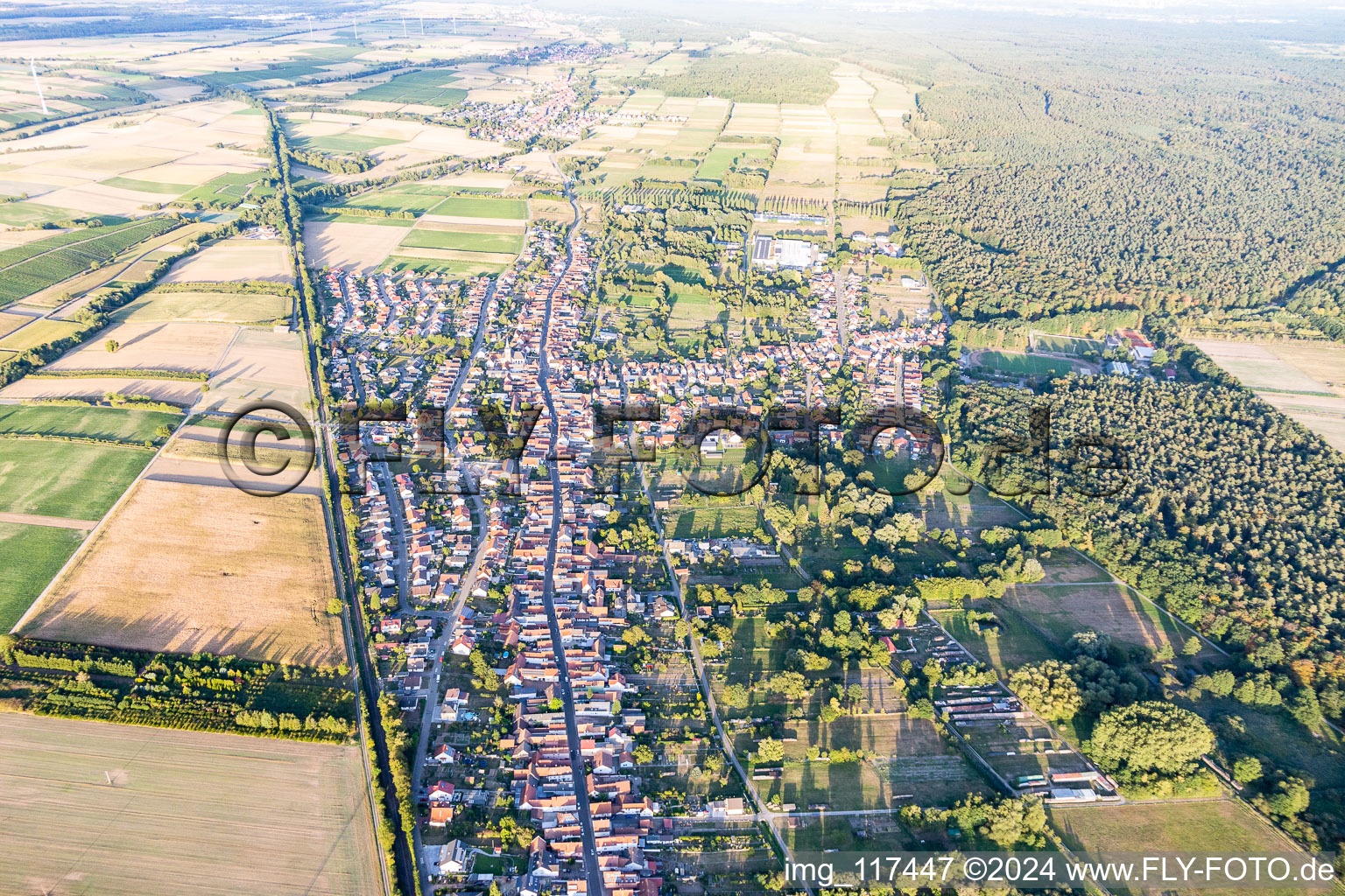 District Schaidt in Wörth am Rhein in the state Rhineland-Palatinate, Germany from a drone