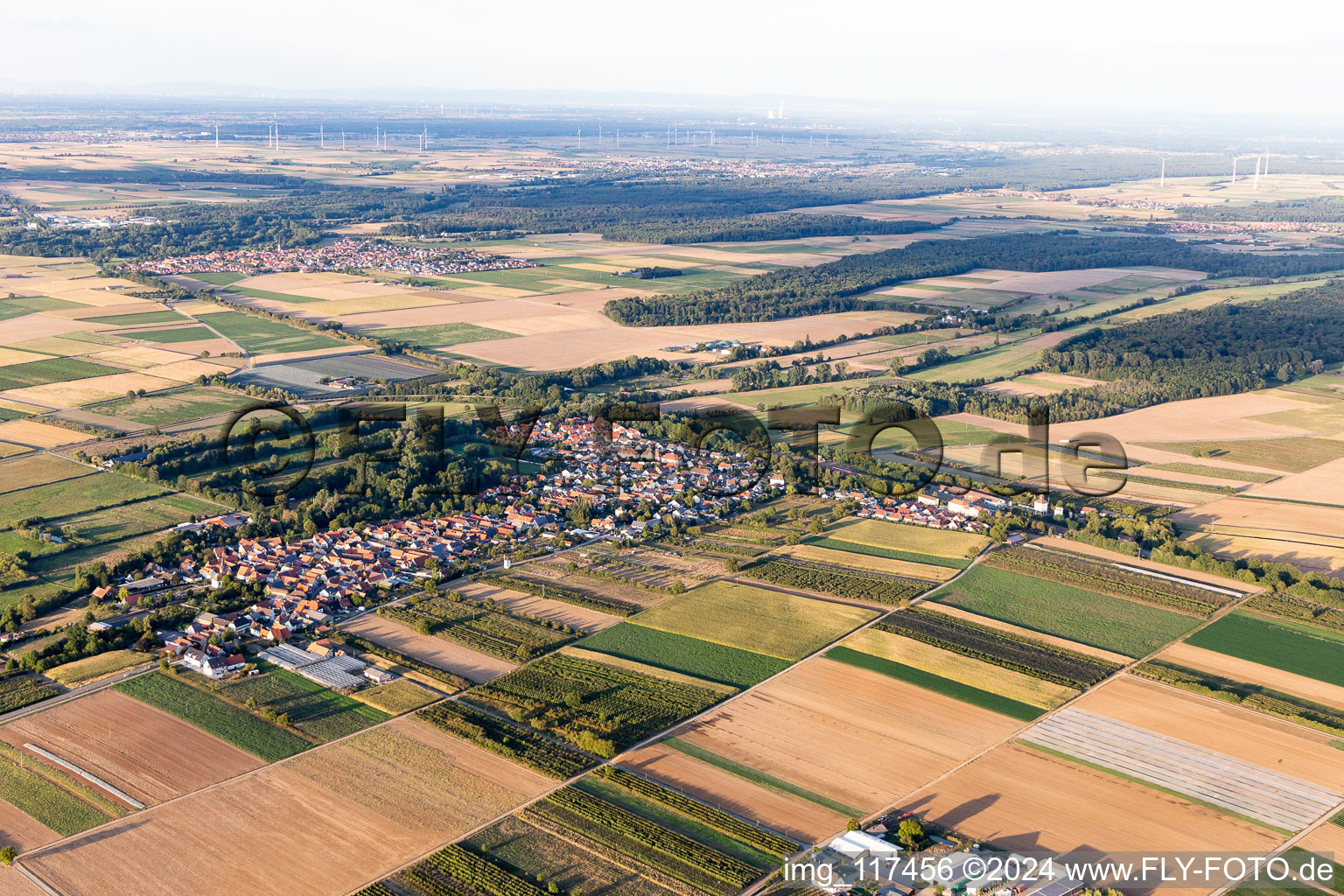 Winden in the state Rhineland-Palatinate, Germany from a drone