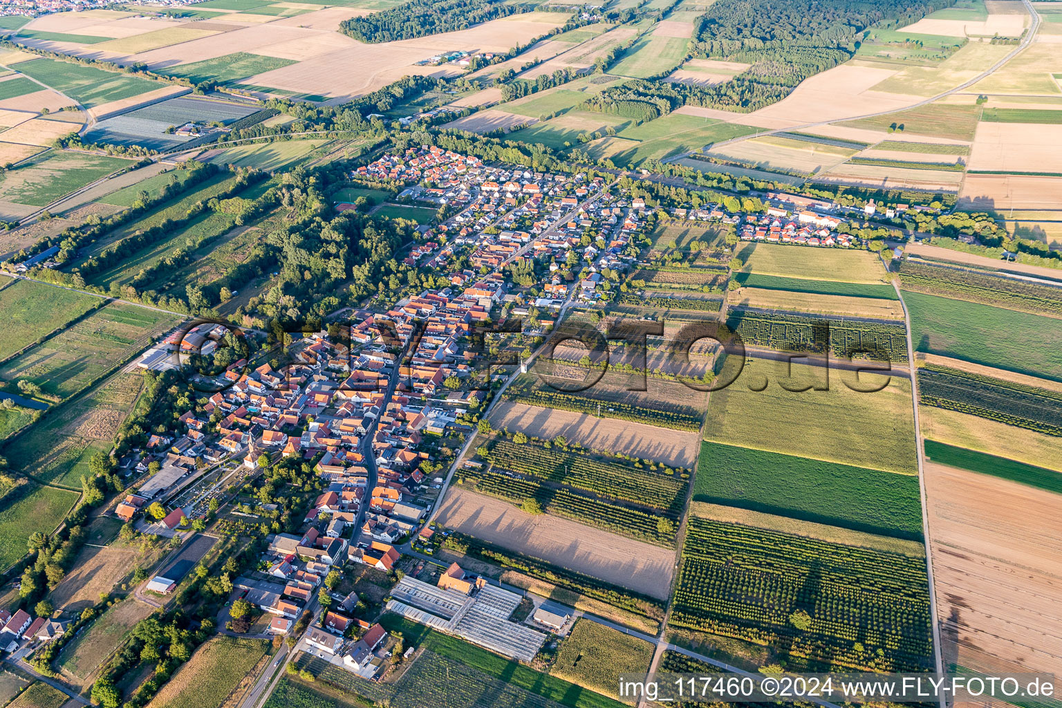 Winden in the state Rhineland-Palatinate, Germany seen from a drone