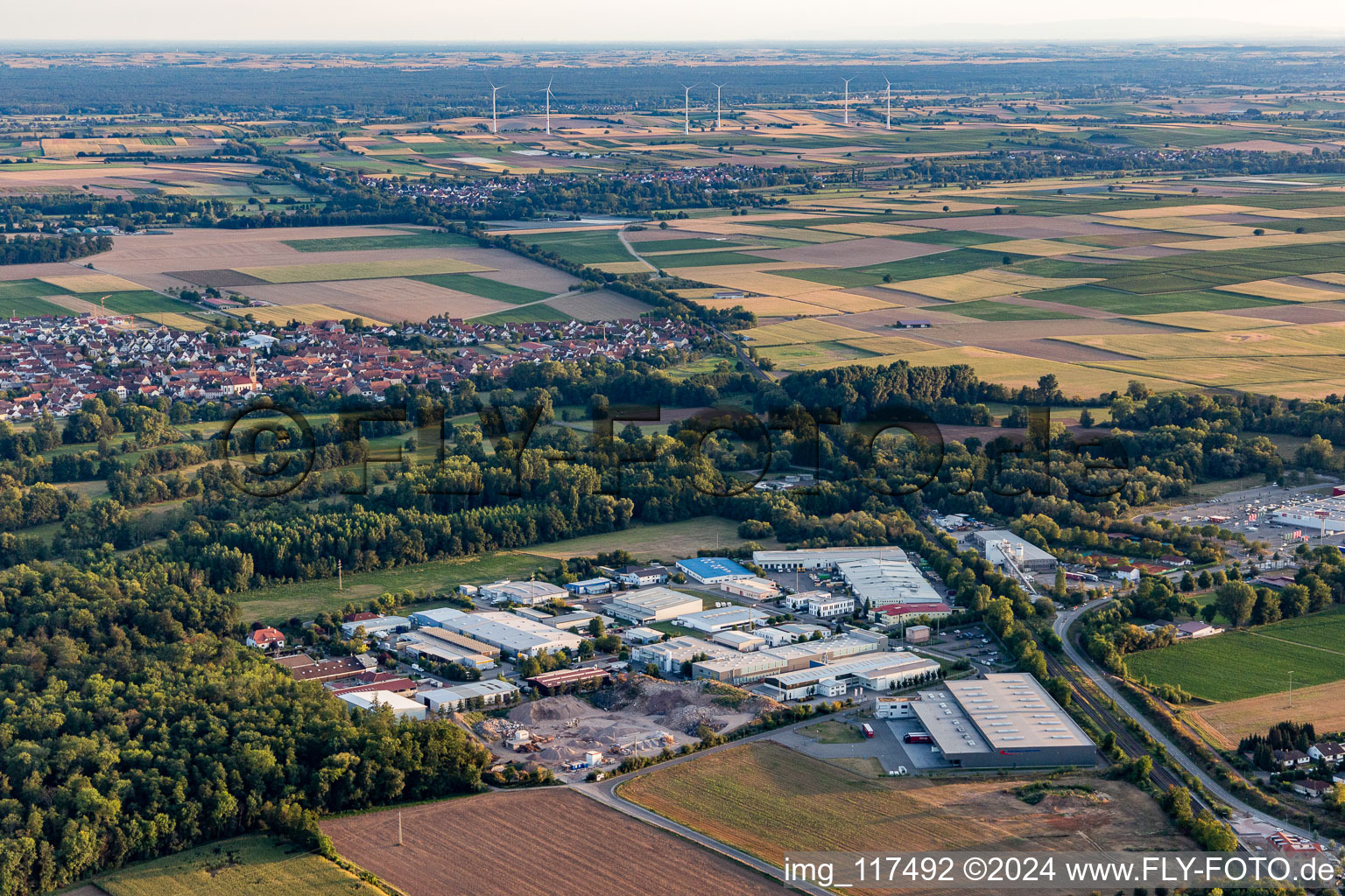 Aerial photograpy of Rohrbach in the state Rhineland-Palatinate, Germany