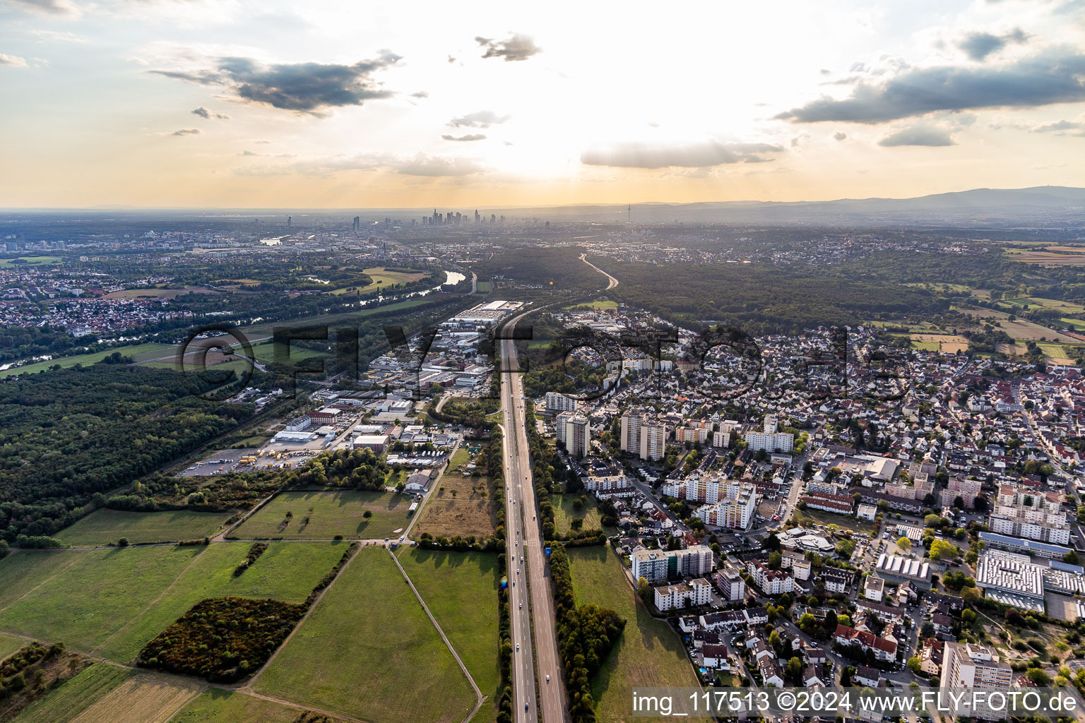 A66 to Frankfurt in the district Bischofsheim in Maintal in the state Hesse, Germany