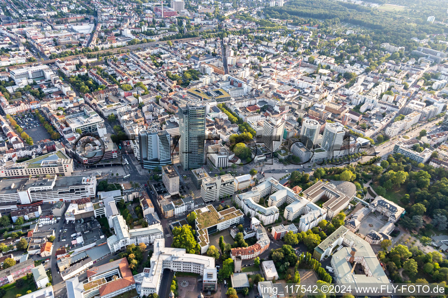 High-rise ensemble of Stadtforum on buesing park, Arabella Sheraton Am Buesing Palais,Falken Tire Europe GmbH in Offenbach am Main in the state Hesse, Germany