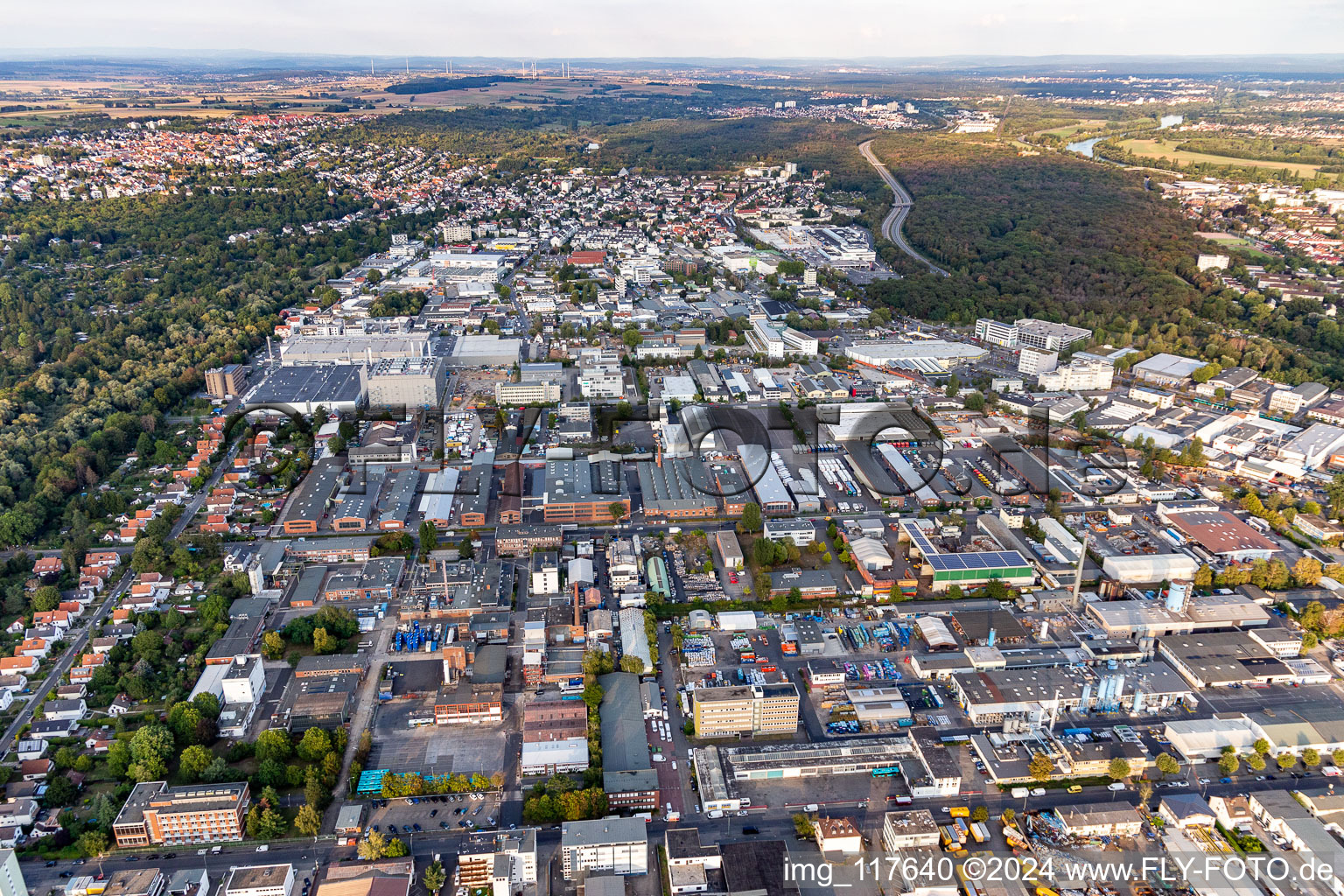 Industrial and commercial area Bergem-Enkheim in Frankfurt in the state Hesse, Germany