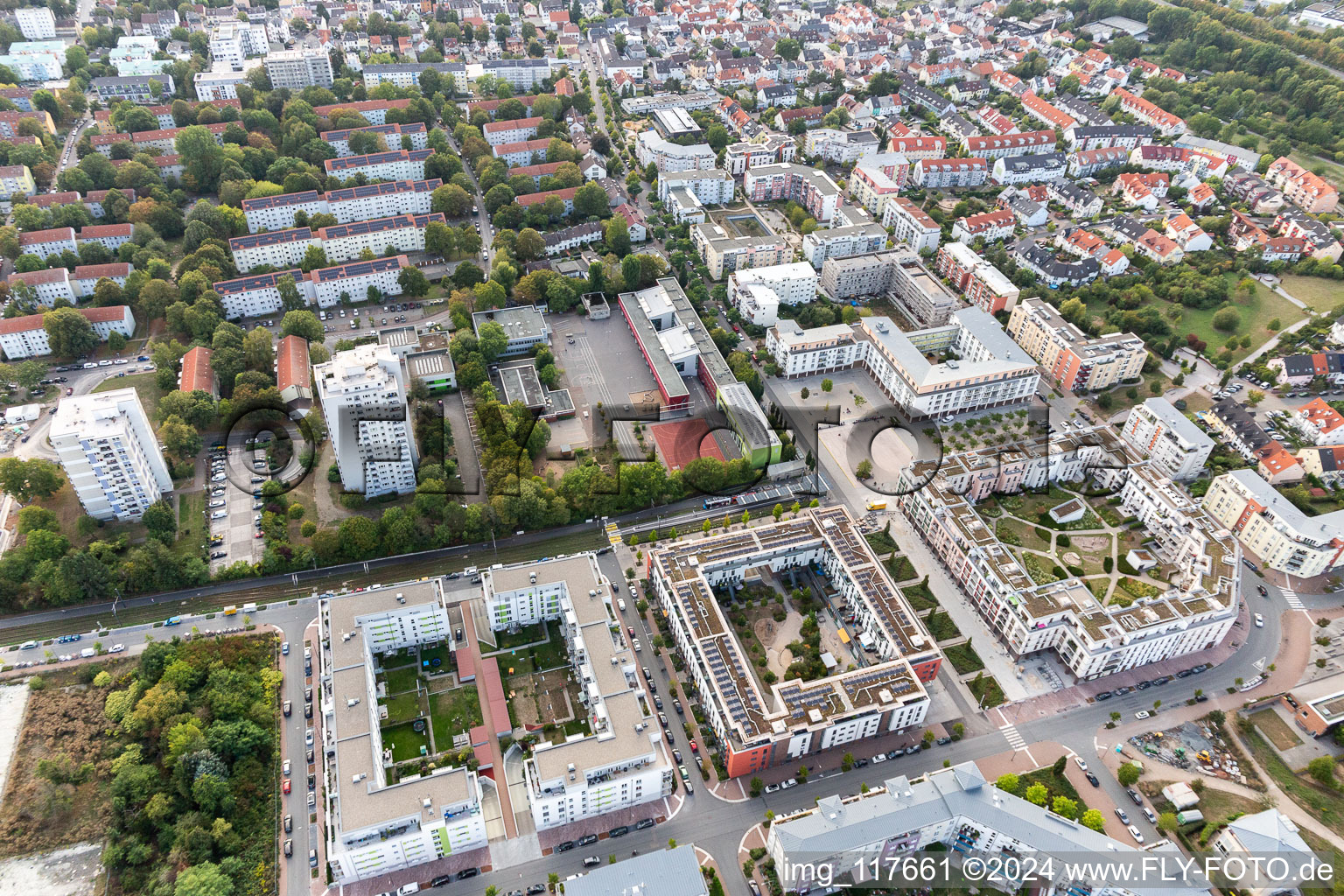 Gravenstein Square in the district Preungesheim in Frankfurt am Main in the state Hesse, Germany