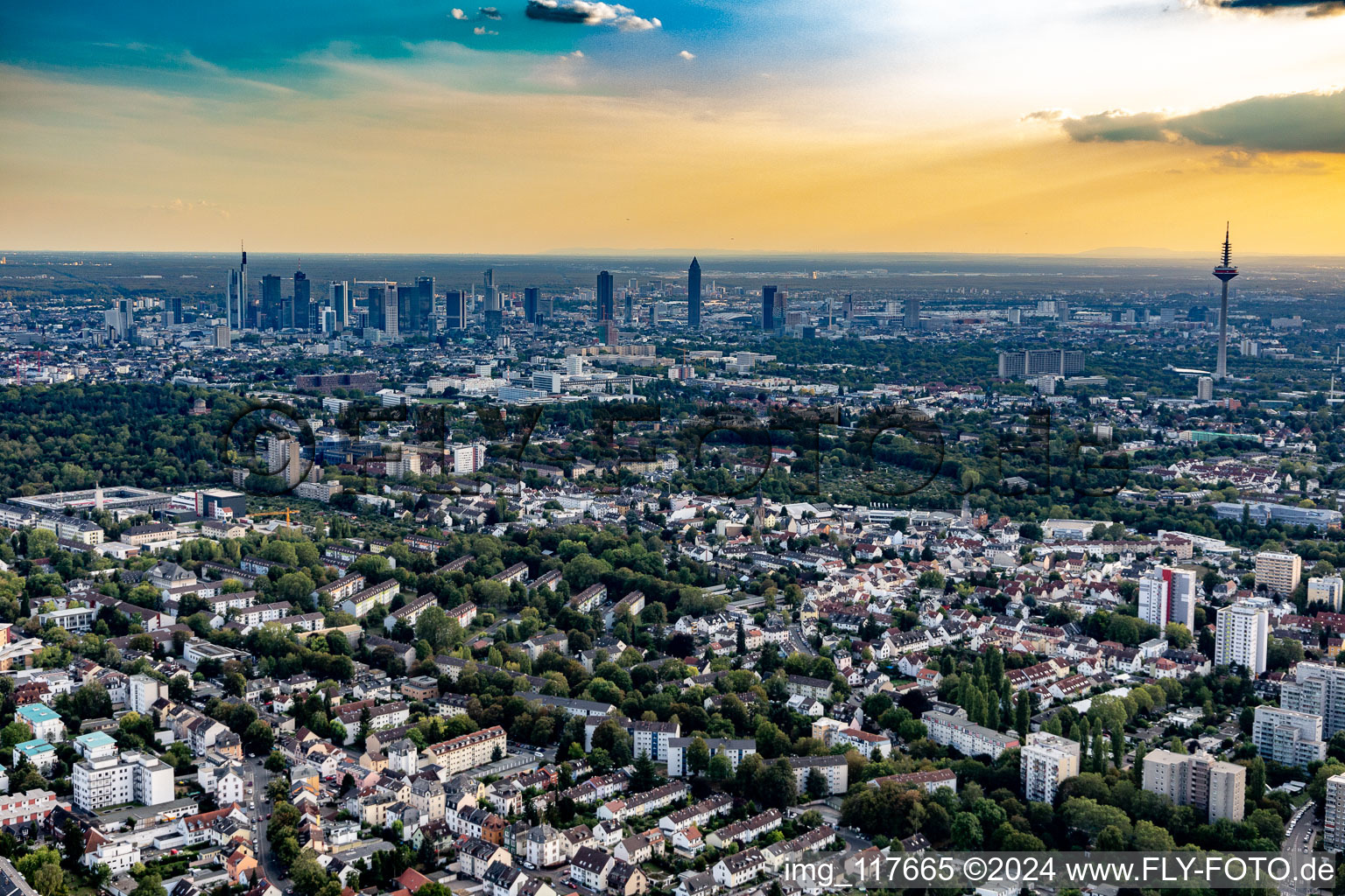 Outskirts residential in the district Berkersheim in Frankfurt in the state Hesse, Germany