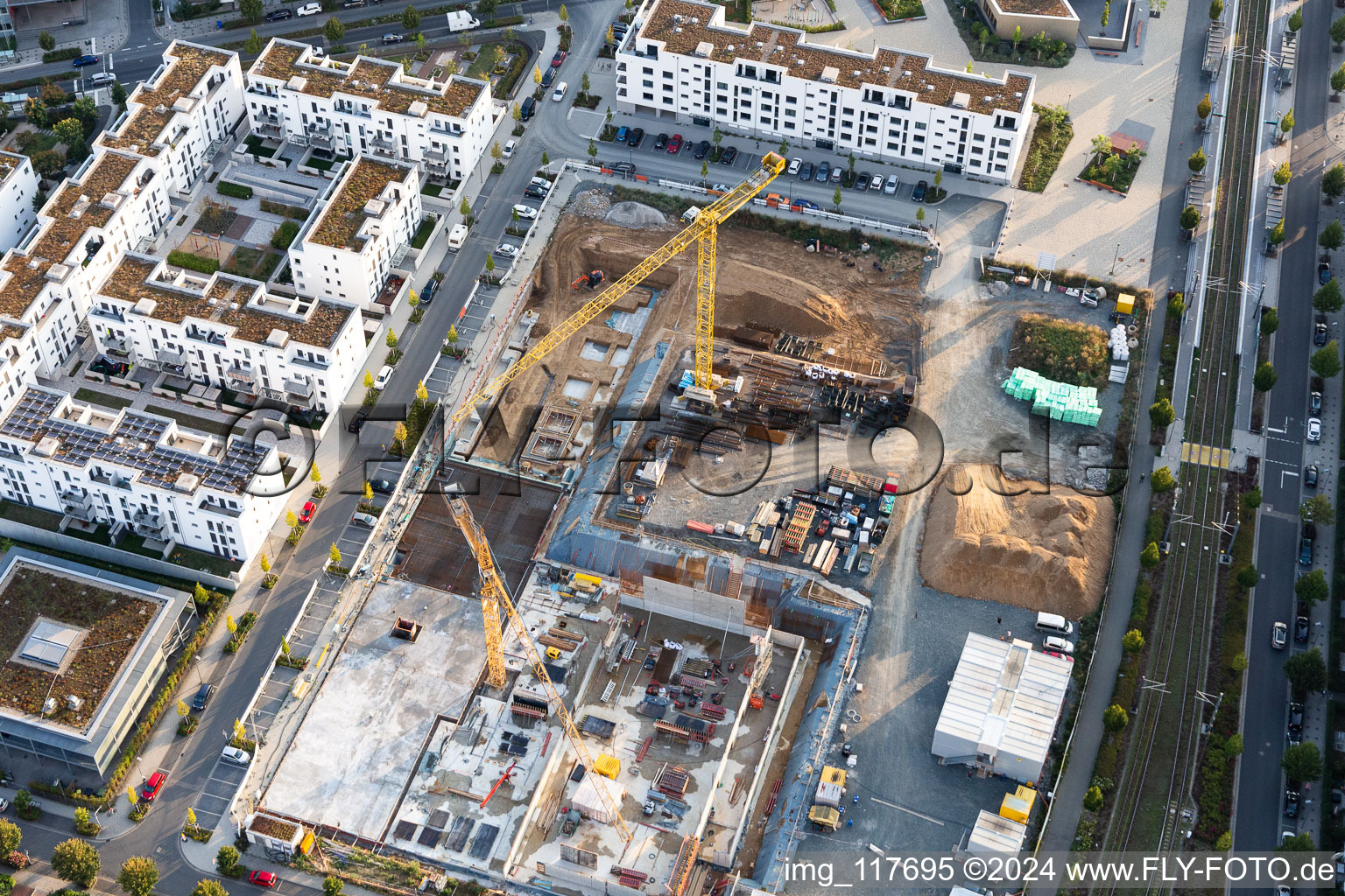 Aerial photograpy of District Kalbach-Riedberg in Frankfurt am Main in the state Hesse, Germany