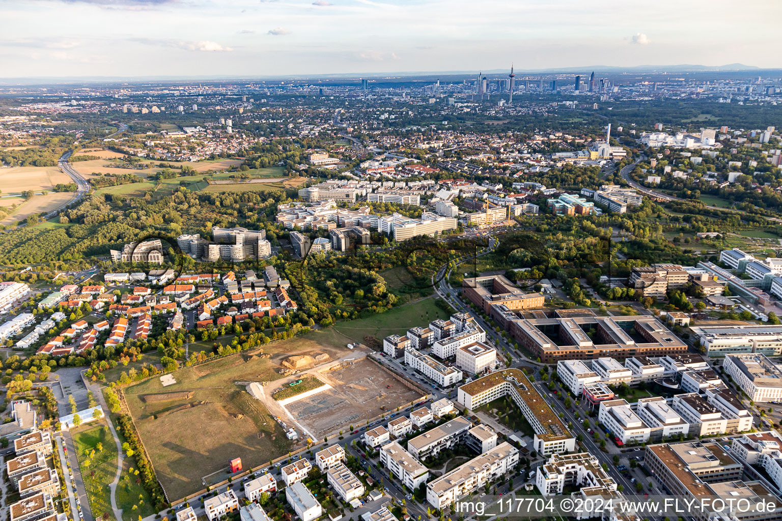 District Kalbach-Riedberg in Frankfurt am Main in the state Hesse, Germany from above