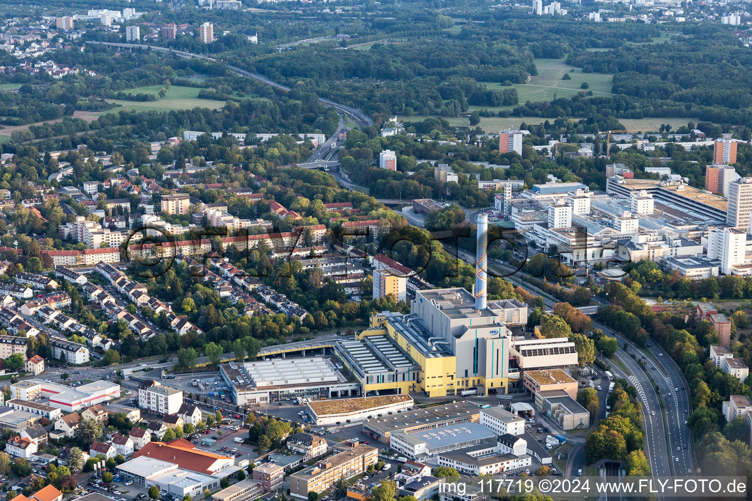 District Kalbach-Riedberg in Frankfurt am Main in the state Hesse, Germany out of the air