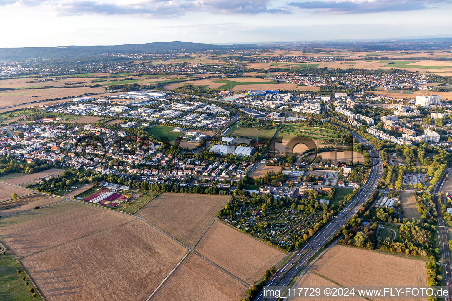 District Kalbach-Riedberg in Frankfurt am Main in the state Hesse, Germany seen from above