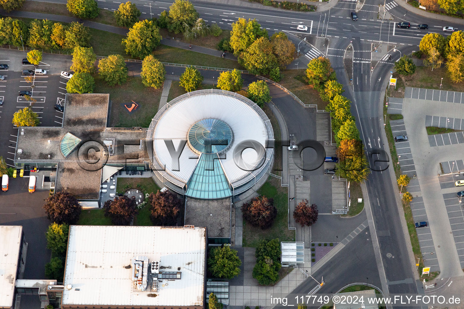 Building of the store - office-furniture market Koenig + Neurath AG in Karben in the state Hesse, Germany