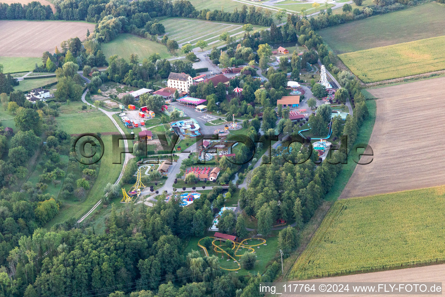 Aerial view of Didiland in Morsbronn-les-Bains in the state Bas-Rhin, France