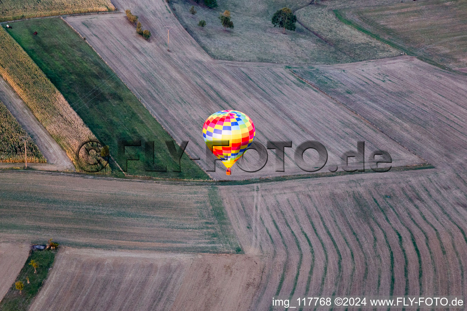 Forstheim in the state Bas-Rhin, France from a drone