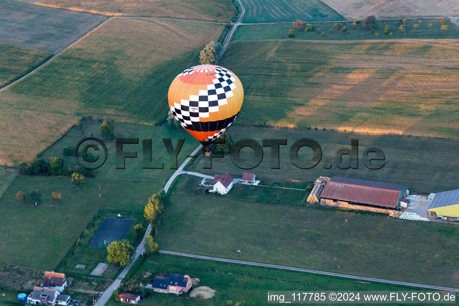 Kindwiller in the state Bas-Rhin, France out of the air