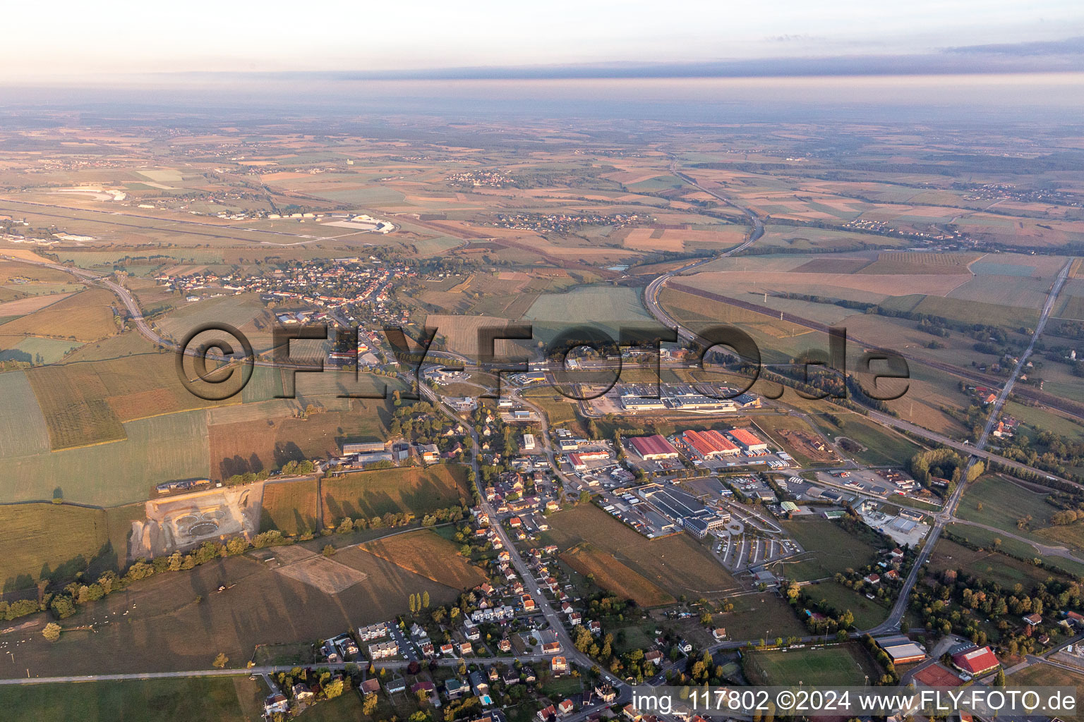 Oblique view of Phalsbourg in the state Moselle, France