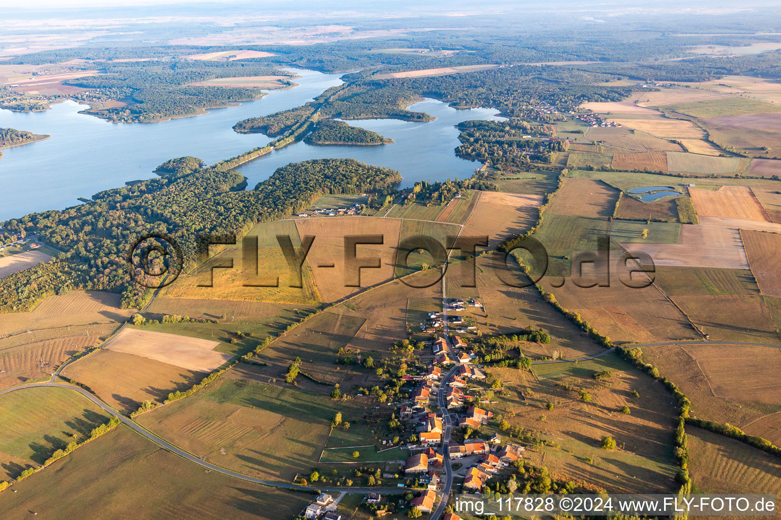 Aerial view of Kerprich-aux-Bois in the state Moselle, France