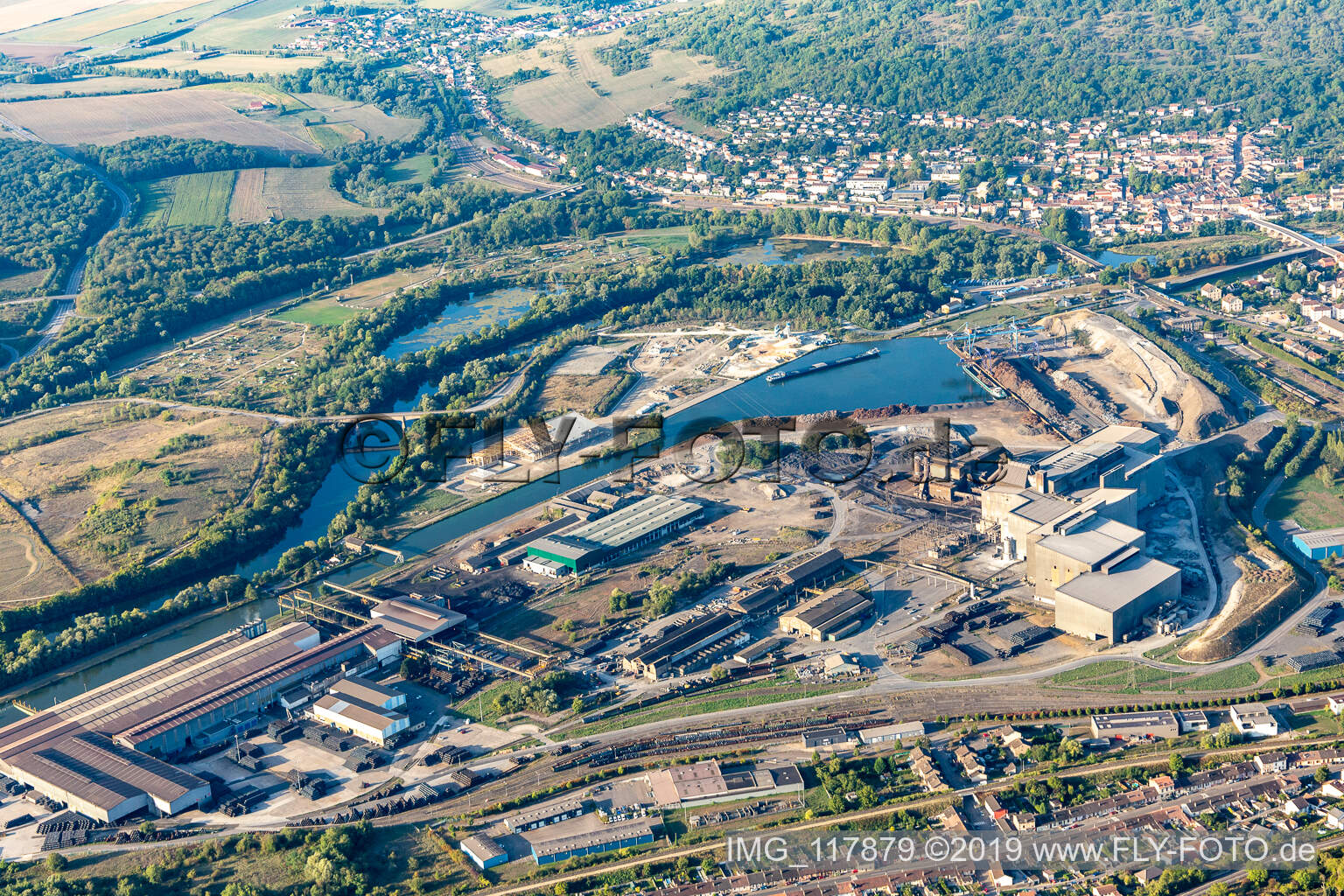 Aerial view of SAM NEUVES Maisons in Neuves-Maisons in the state Meurthe et Moselle, France