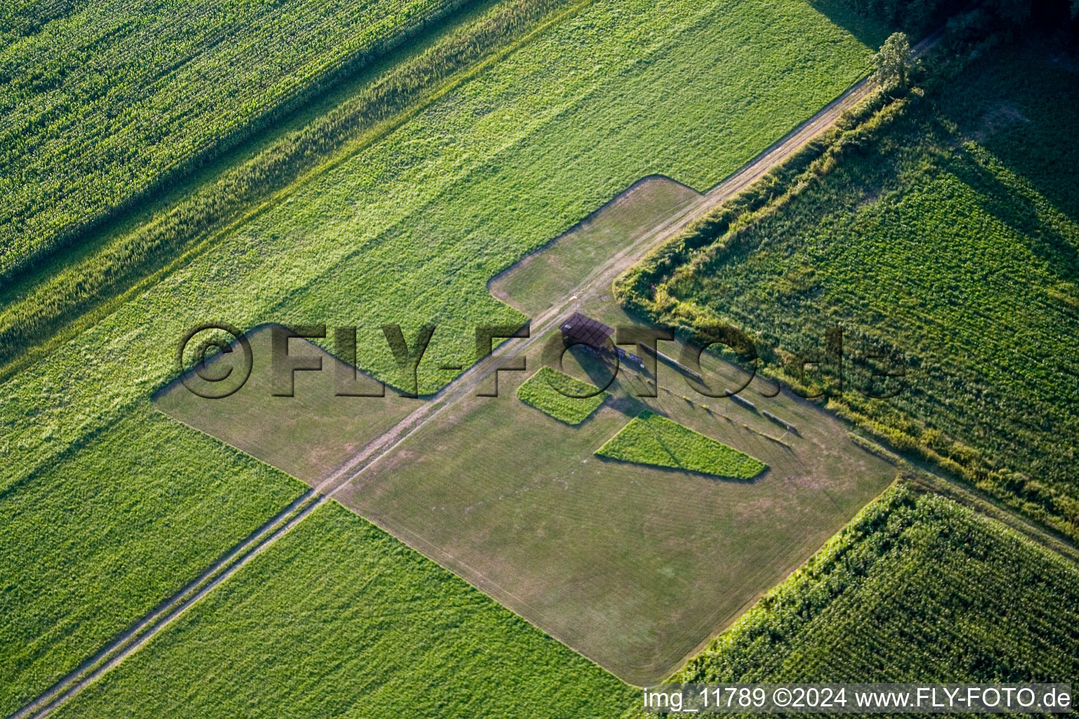 Model airfield in Hatzenbühl in the state Rhineland-Palatinate, Germany