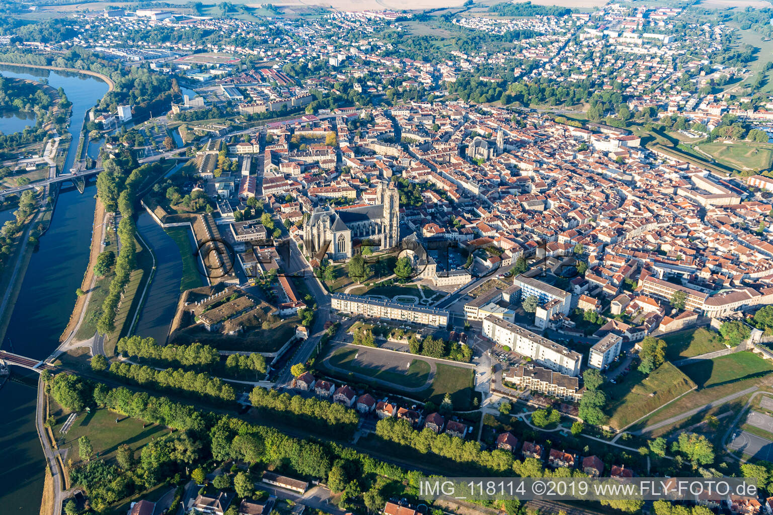Toul in the state Meurthe et Moselle, France out of the air