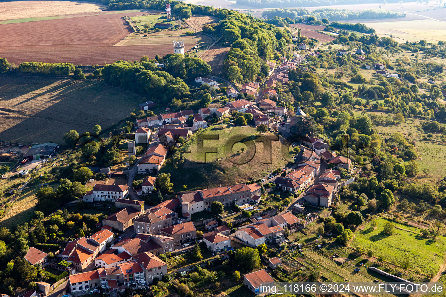 Aerial view of Amance in the state Meurthe et Moselle, France