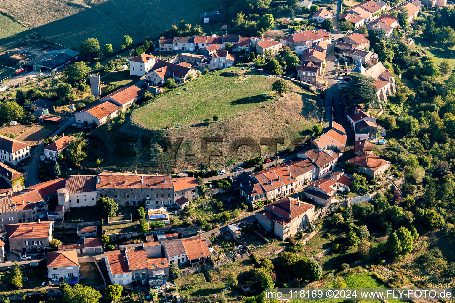 Village with stockpile in the center of Amance in Grand Est, France