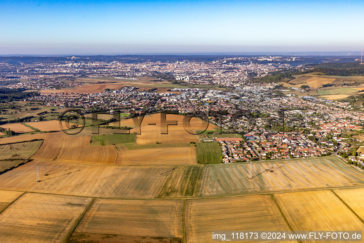 Nancy from North-East in Pulnoy in the state Meurthe et Moselle, France