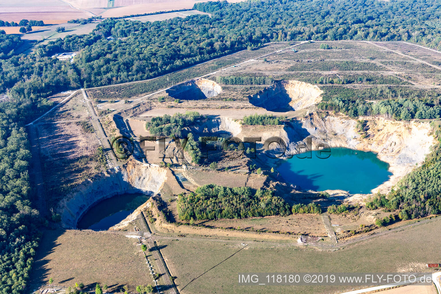 Opencast mining in Lenoncourt in the state Meurthe et Moselle, France