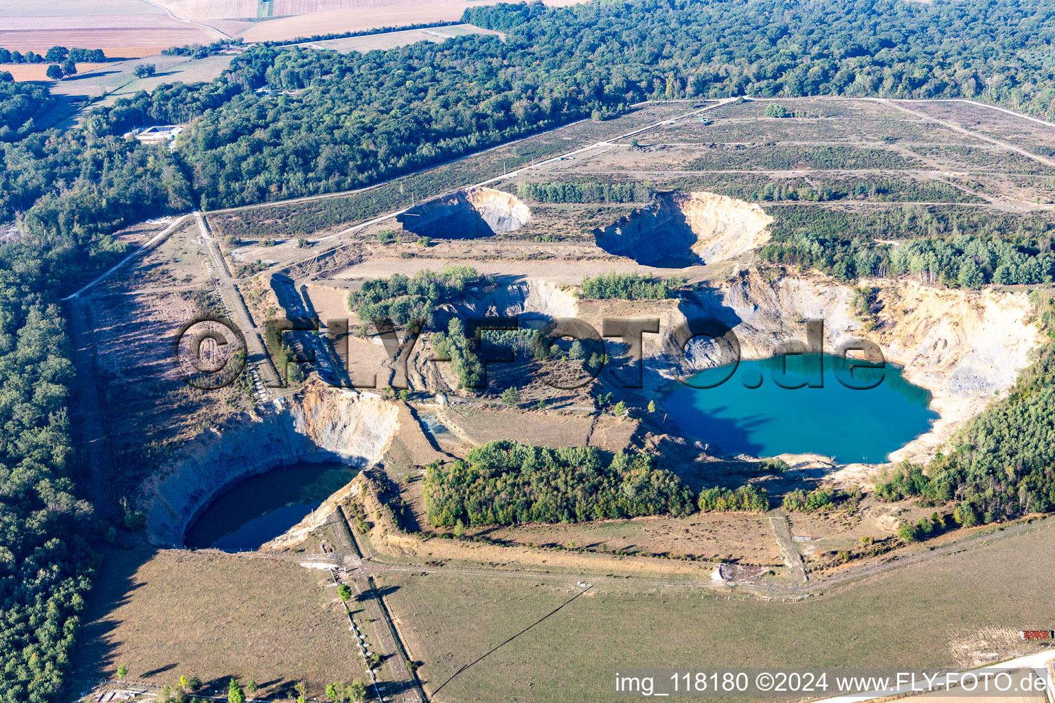 Opencast mining in Lenoncourt in the state Meurthe et Moselle, France