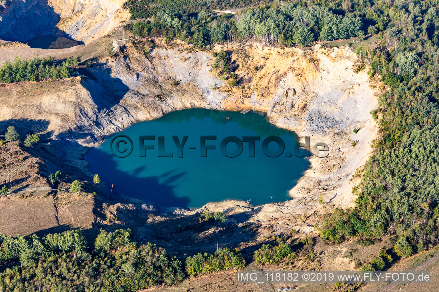 Aerial view of Opencast mining in Lenoncourt in the state Meurthe et Moselle, France