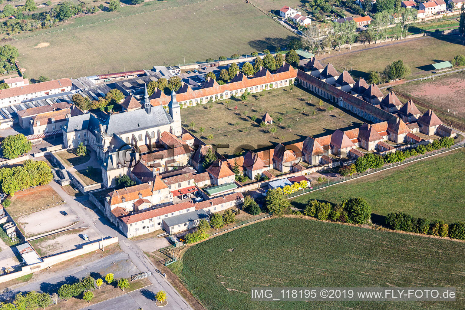 Aerial photograpy of Monastery/Abbaye de Bosserville, Lycée Professionnel Privé Saint Michel in Art-sur-Meurthe in the state Meurthe et Moselle, France