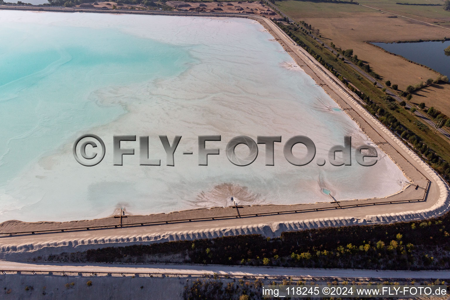 Saltworks in Rosières-aux-Salines in the state Meurthe et Moselle, France from the plane