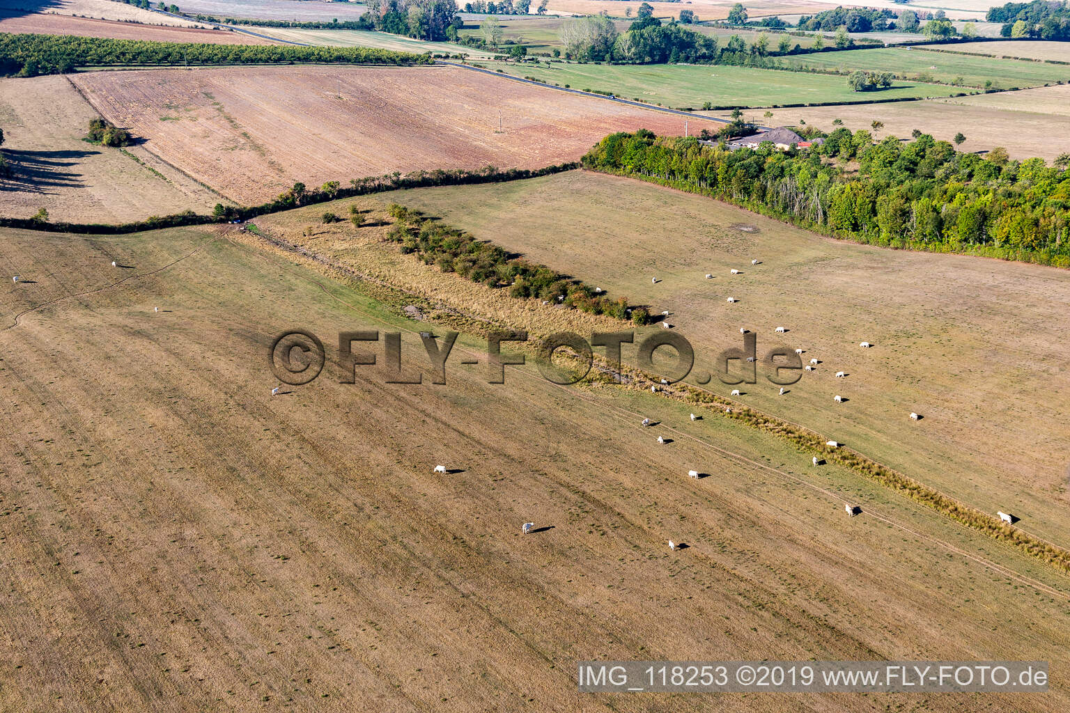 Aerial photograpy of Vigneulles in the state Meurthe et Moselle, France