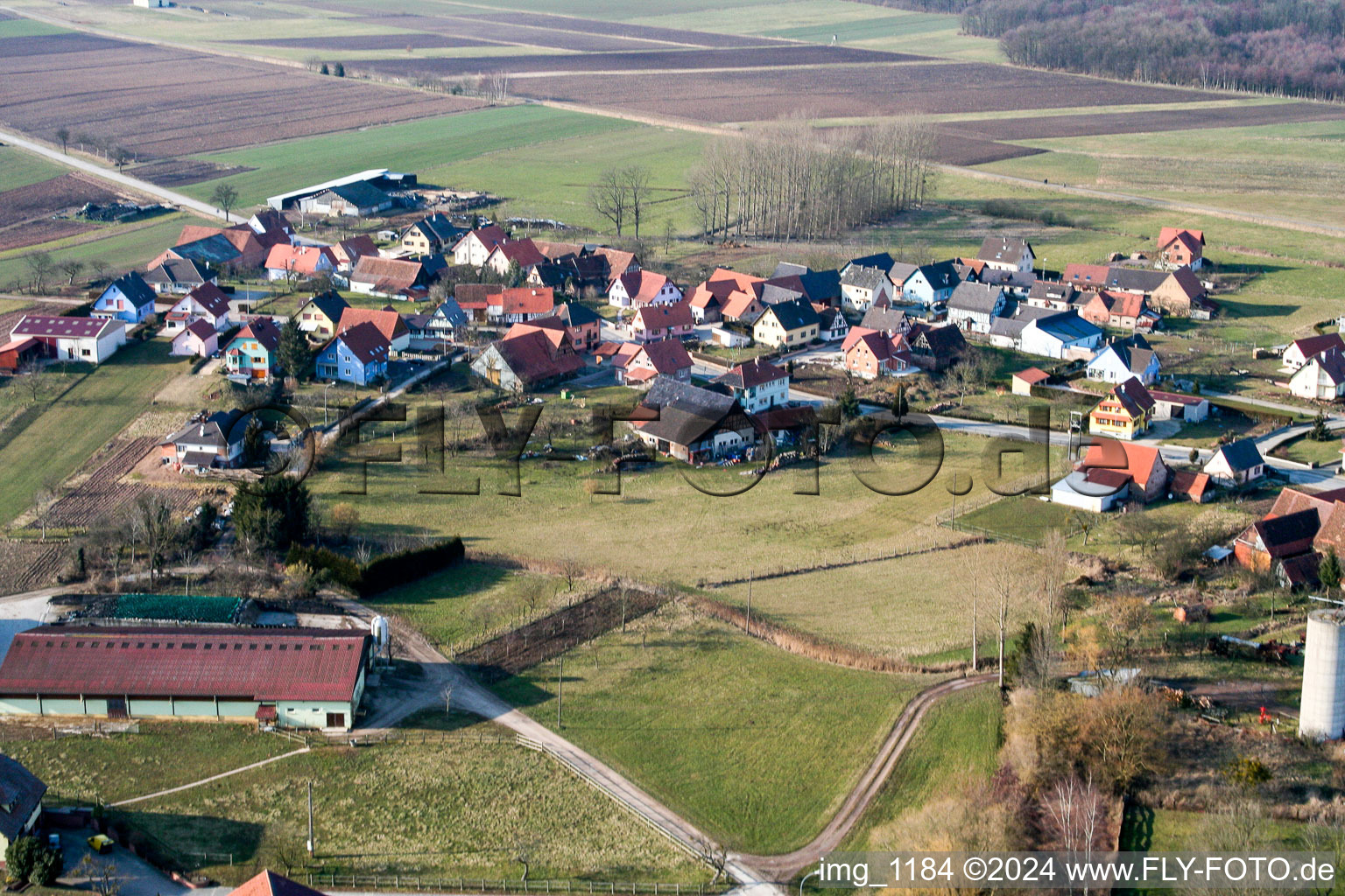 Salmbach in the state Bas-Rhin, France out of the air